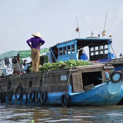 Le Delta du Mékong Marché flottant