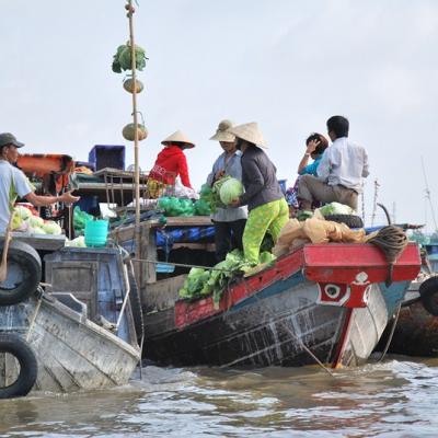 Le Delta du Mékong Marché flottant